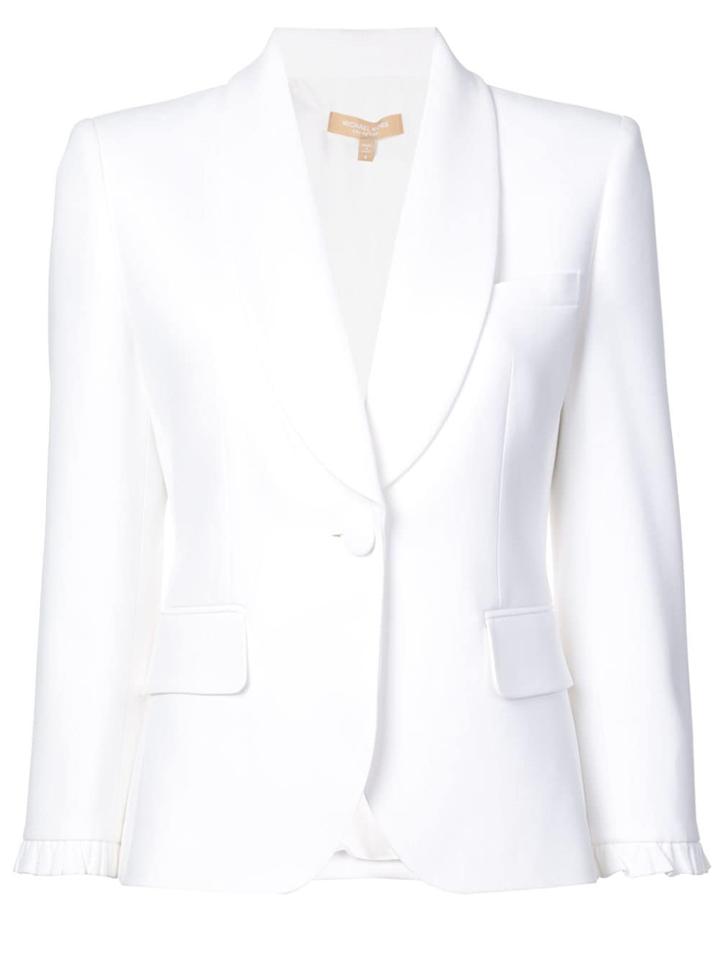 Michael Kors Collection Ruffle-cuff Blazer - White