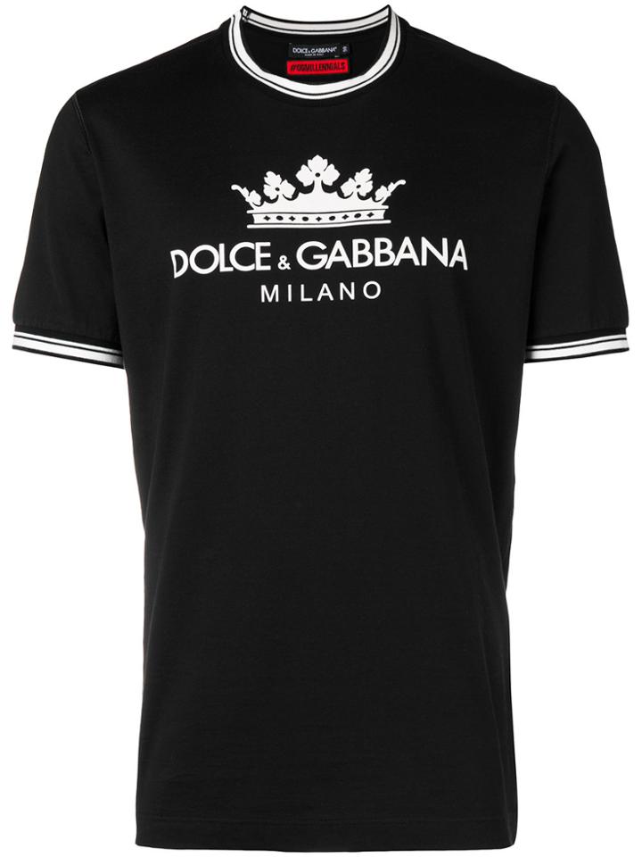 Dolce & Gabbana Logo Printed T-shirt - Black