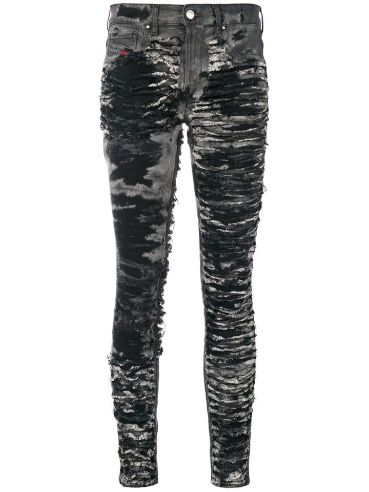 Diesel Distressed Skinny Jeans - Grey