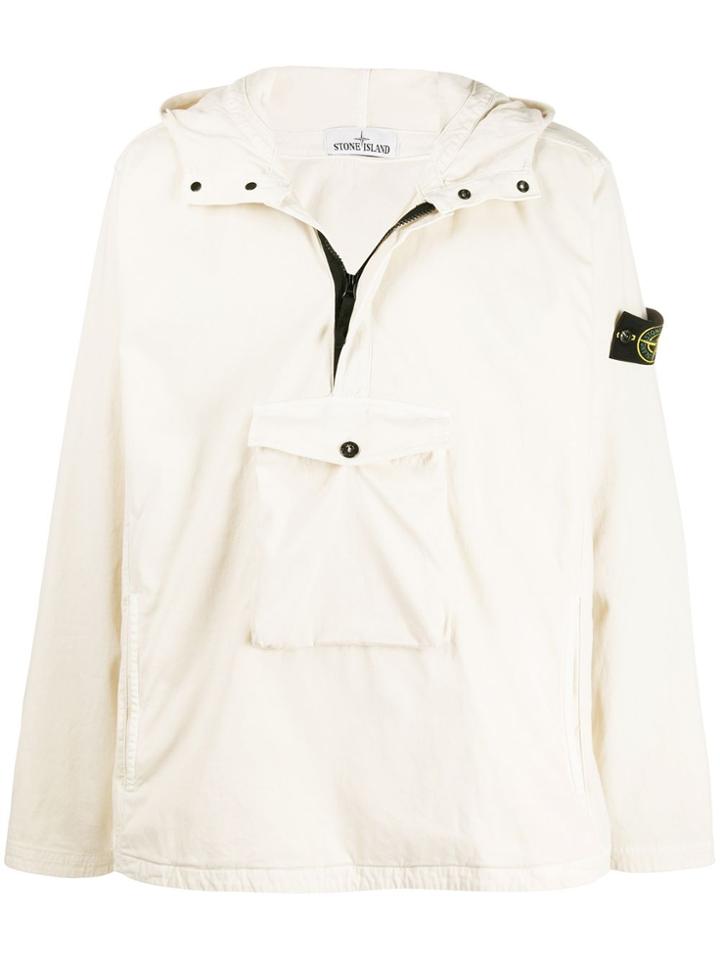 Stone Island Hooded Pullover Jacket - Neutrals