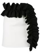 Msgm - Ruffle Mini Skirt - Women - Polyester/spandex/elastane - 40, White, Polyester/spandex/elastane