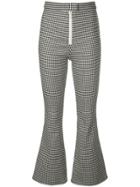 Sandy Liang Gingham Cropped Trousers - Black