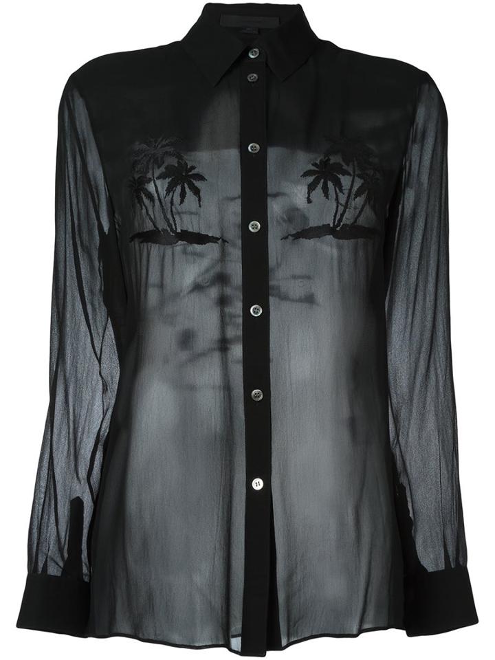 Alexander Wang Embroidered Palm Tree Shirt