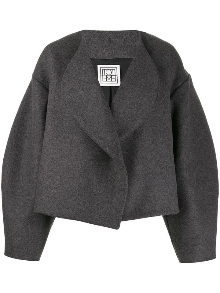 Toteme Oversized Wrap Front Jacket - Grey