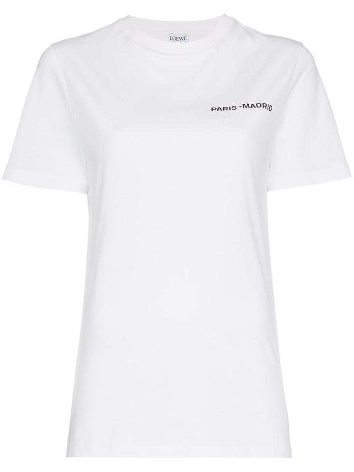 Loewe Printed Logo Back Crew Neck T-shirt - White