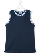 Stella Mccartney Kids Logo Patch Tank T-shirt - Blue
