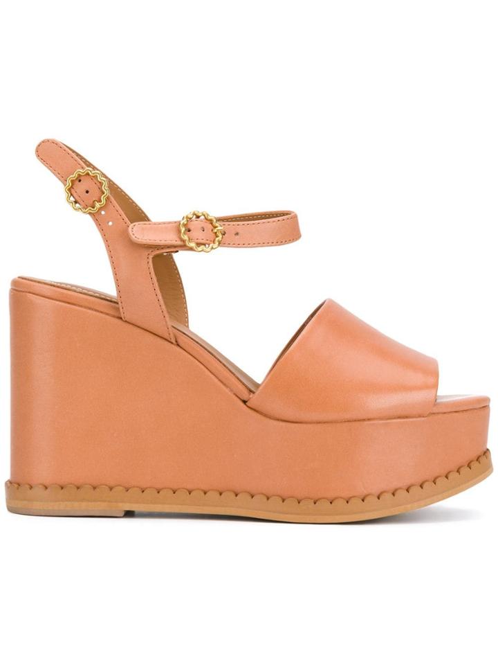 See By Chloé Wedge Heel Sandals - Brown