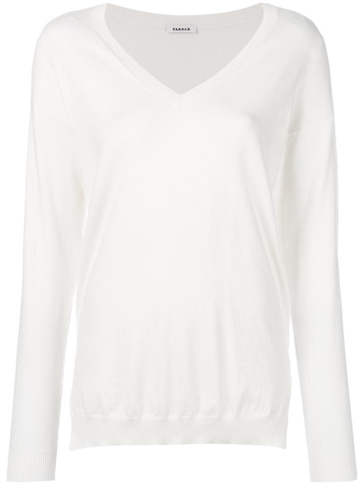 P.a.r.o.s.h. V-neck Jumper - White