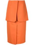 Irene Pencil Skirt - Orange