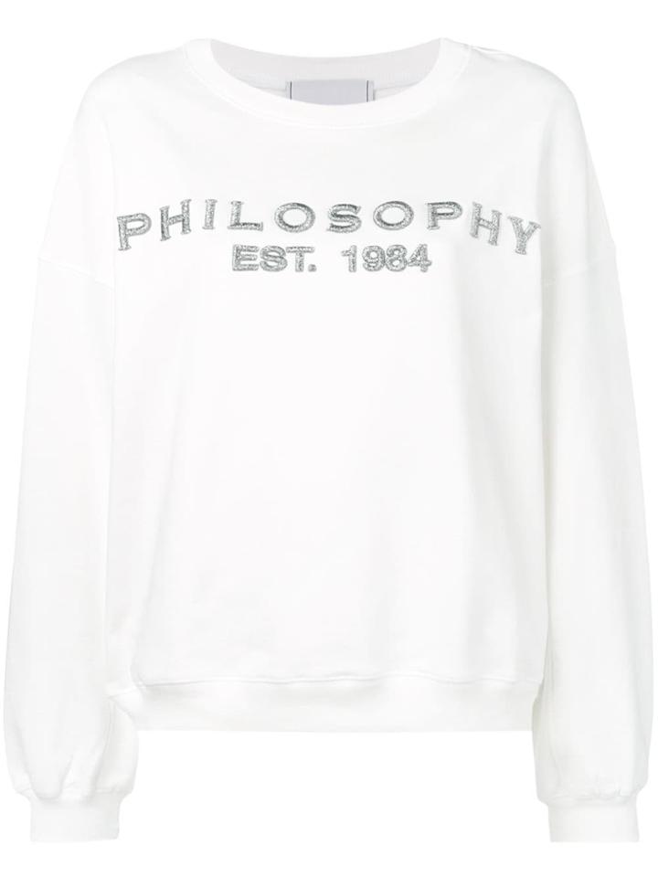 Philosophy Di Lorenzo Serafini Embroidered Logo Jumper - White