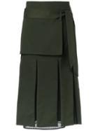 Giuliana Romanno Panelled Skirt, Women's, Size: 36, Green, Cotton/elastodiene