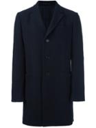 Z Zegna Single Breasted Coat, Men's, Size: 46, Blue, Cotton/cupro/wool