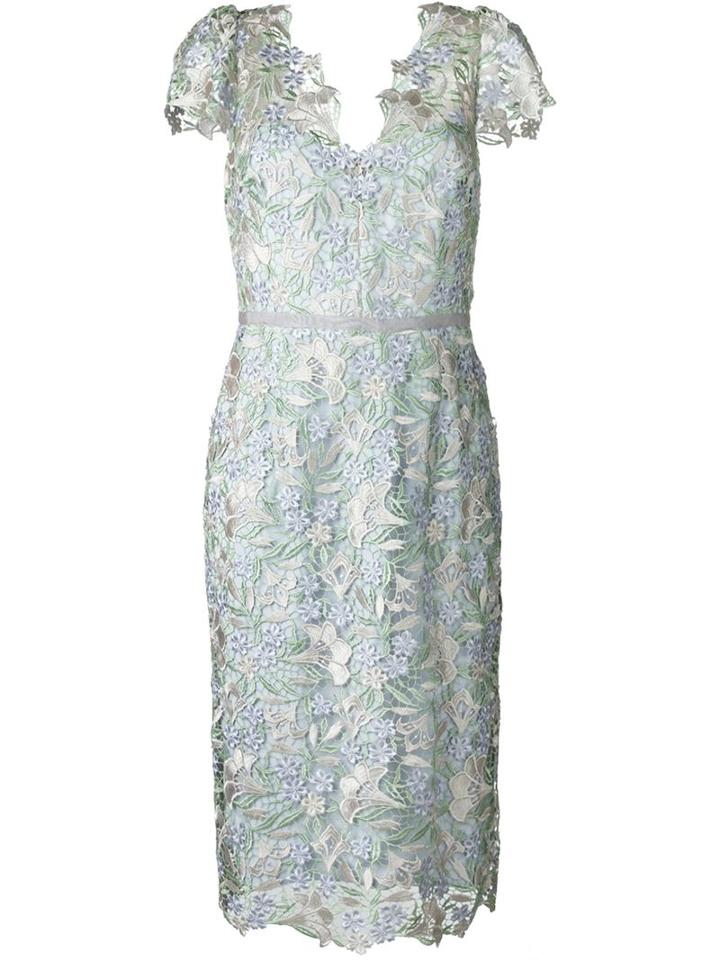 Marchesa Notte Guipure Lace Dress