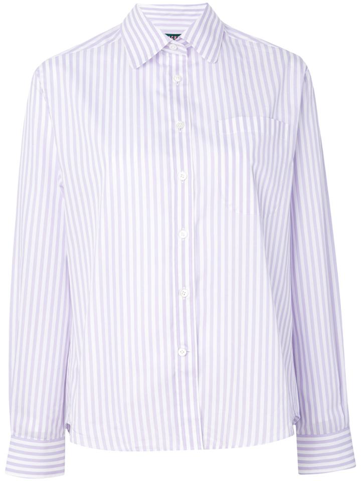 Alexa Chung Classic Striped Shirt - White