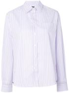 Alexa Chung Classic Striped Shirt - White