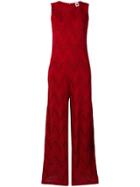 M Missoni Zigzag Knit Jumpsuit - Red