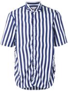 Marni - Ruched Side Striped Shirt - Men - Cotton - 50, White, Cotton