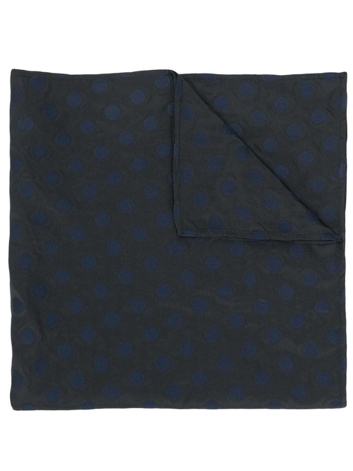Miu Miu Embroidered Polka Dot Scarf - Black