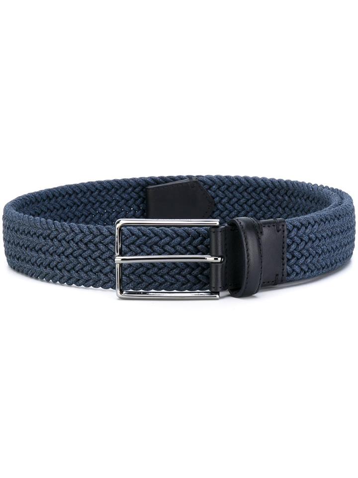 Ermenegildo Zegna - Woven Belt - Men - Cotton - 95, Blue, Cotton