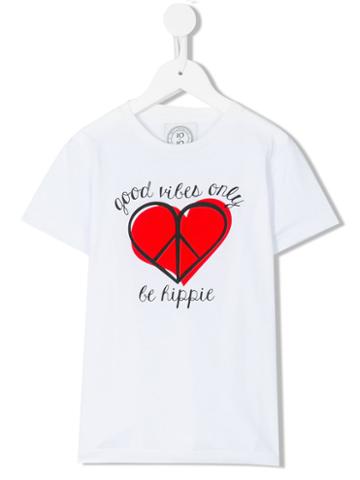 10x10 An Italian Theory Kids - Heart Print T-shirt - Kids - Cotton - 4 Yrs, White