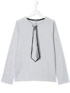 Karl Lagerfeld Kids Tie Print Longsleeved T-shirt - Grey