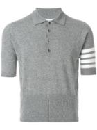 Thom Browne Eyewear Polo Shirt Sweater - Grey