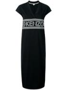 Kenzo Logo Print T-shirt Dress, Women's, Size: Medium, Black, Cotton