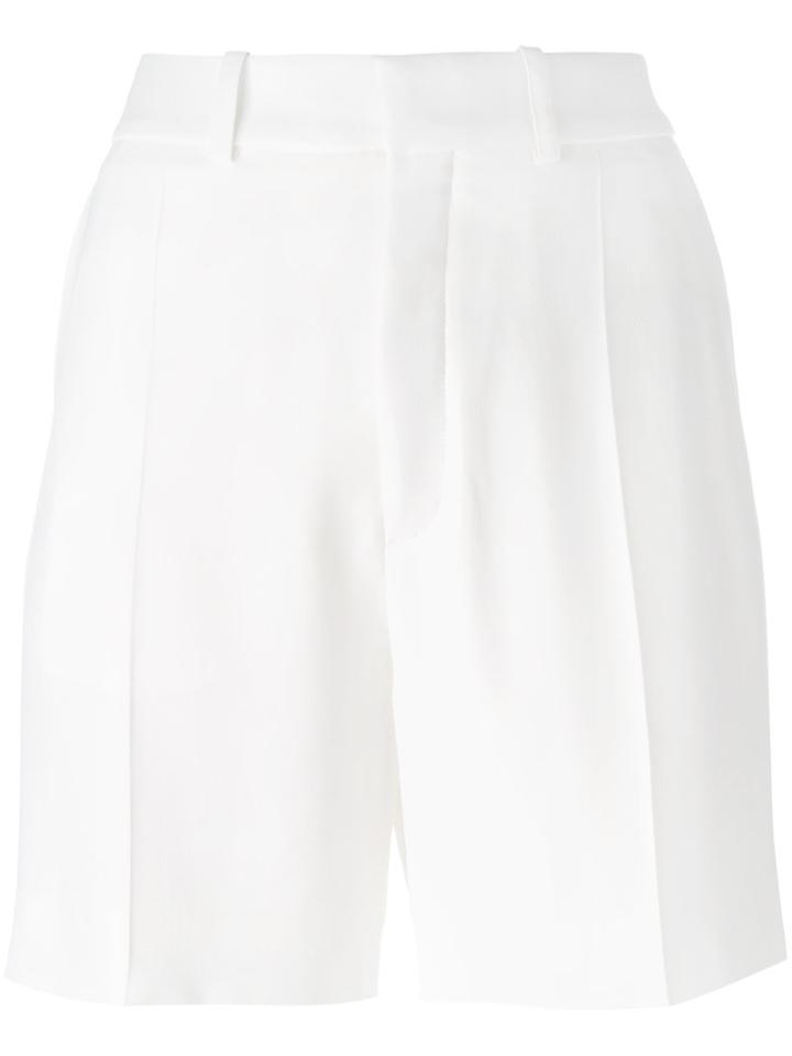 Chloé - Tailored Shorts - Women - Silk/acetate/viscose - 36, Women's, Nude/neutrals, Silk/acetate/viscose