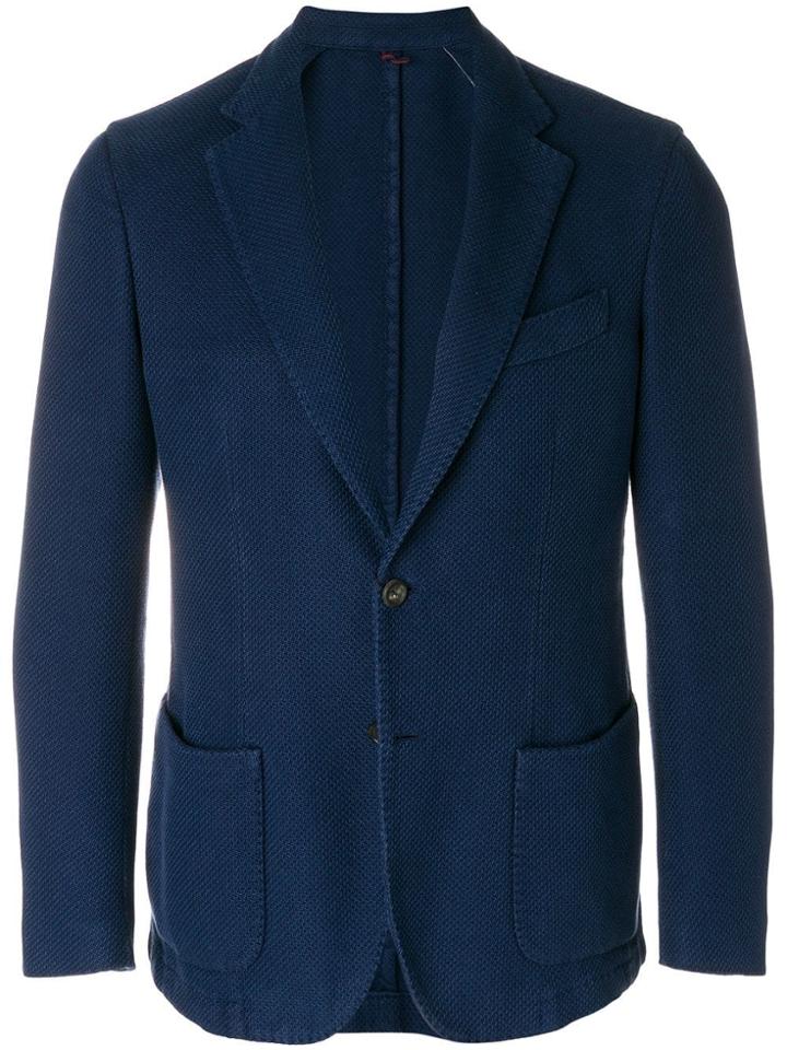 Dell'oglio Woven Blazer - Blue