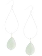 Petite Grand Jade Earrings - Silver