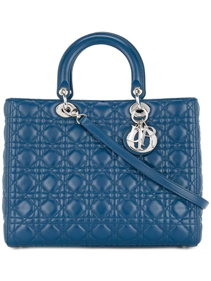 Christian Dior Pre-owned Lady Dior Cannage 2way Handbag - Blue