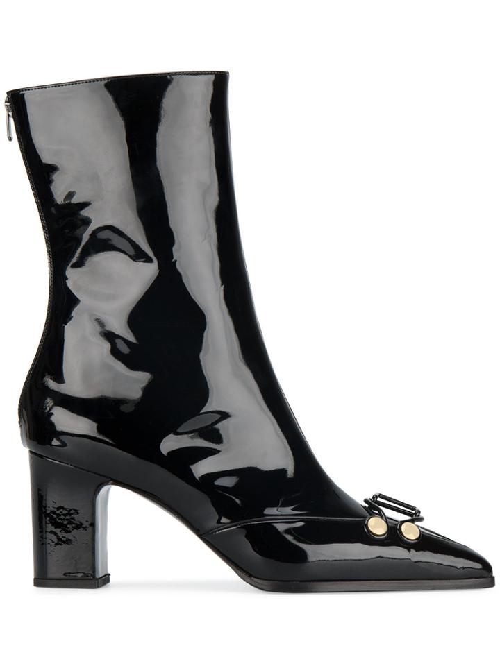 Olivier Theyskens Swanson Hook And Eye 80 Ankle Boots - Black