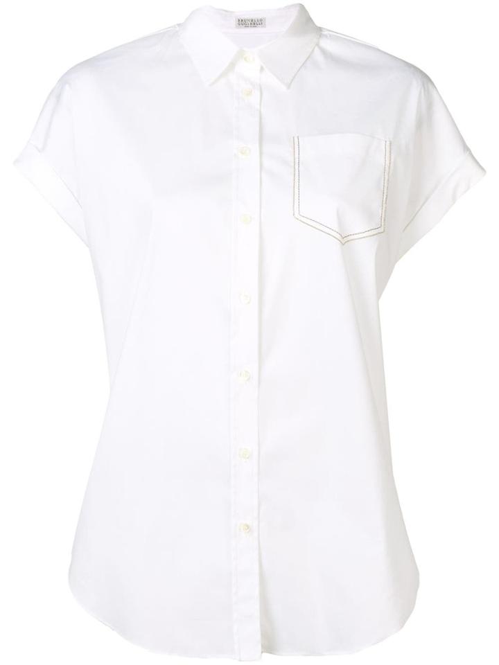 Brunello Cucinelli Brass-embellished Shirt - White
