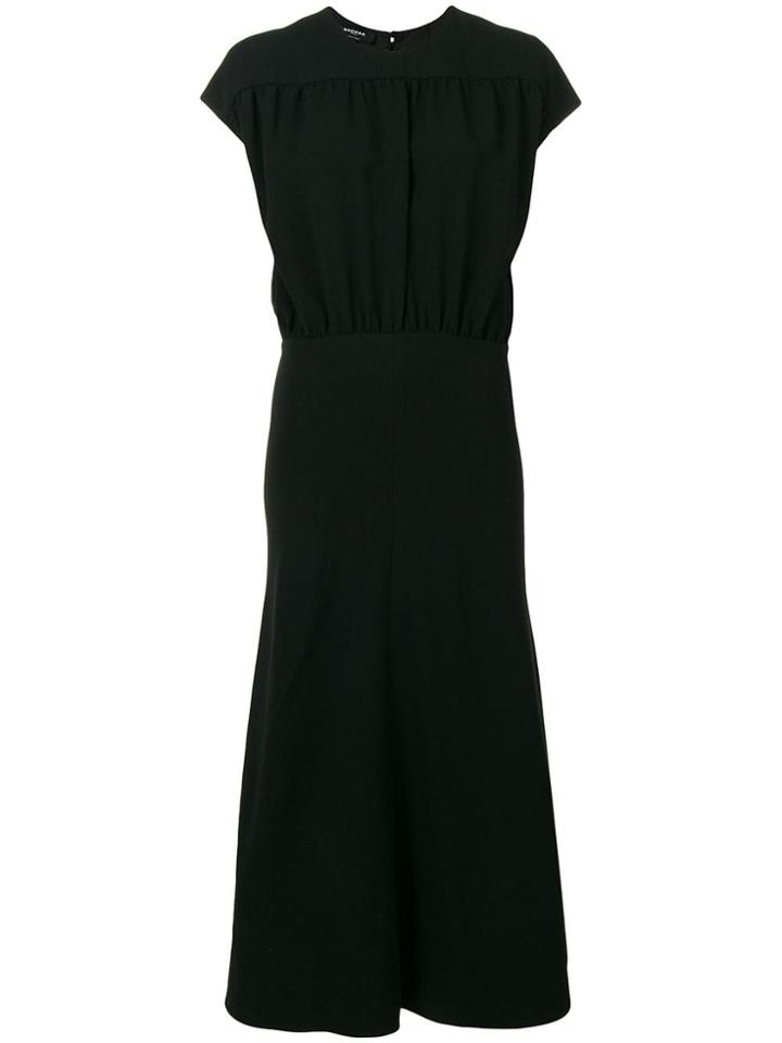 Rochas Short-sleeve Flared Dress - Black