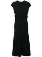 Rochas Short-sleeve Flared Dress - Black