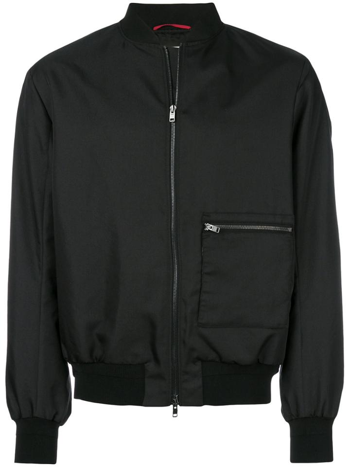 Oamc Satin Bomber Jacket - Black