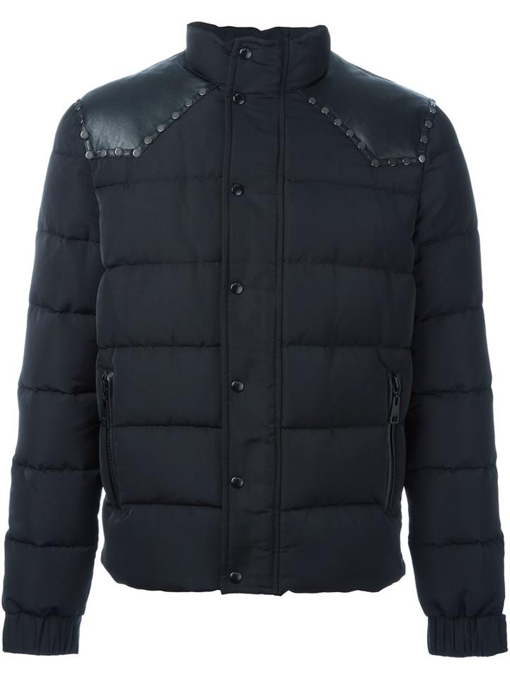 Just Cavalli Zip Up Jacket, Men's, Size: 52, Black, Polyester/feather Down