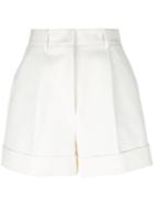 Rossella Jardini High-waisted Shorts, Women's, Size: 44, White, Cotton/silk/acetate/viscose