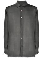 Federico Curradi Frayed Cashmere-blend Shirt - Grey