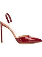Francesco Russo Slingback Pumps, Women's, Size: 37, Red, Patent Leather