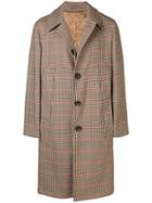 Gabriele Pasini Checked Single-breasted Overcoat - Brown