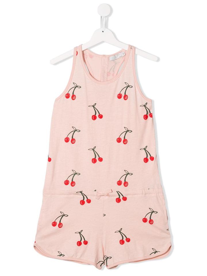 Stella Mccartney Kids Cherry Print Playsuit - Pink