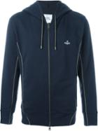 Vivienne Westwood Man Zip Hoodie, Men's, Size: L, Blue, Cotton