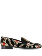 Dolce & Gabbana Logo Embroidered Loafers - Black