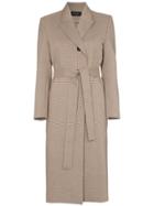 Low Classic Belted Heritage Check Coat - Neutrals