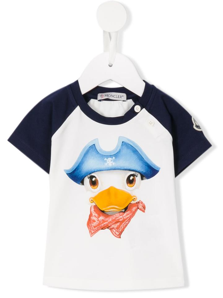 Moncler Kids Duck Print T-shirt, Girl's, Size: 18-24 Mth, White