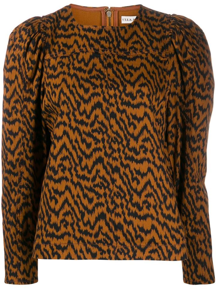 Ulla Johnson Ikat Zebra Print Blouse - Brown