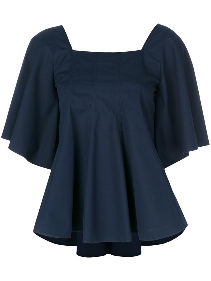 Joseph Pleated Blouse - Blue