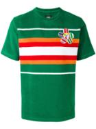 Fendi Striped T-shirt, Men's, Size: 46, Green, Cotton/polyamide/polyester/viscose