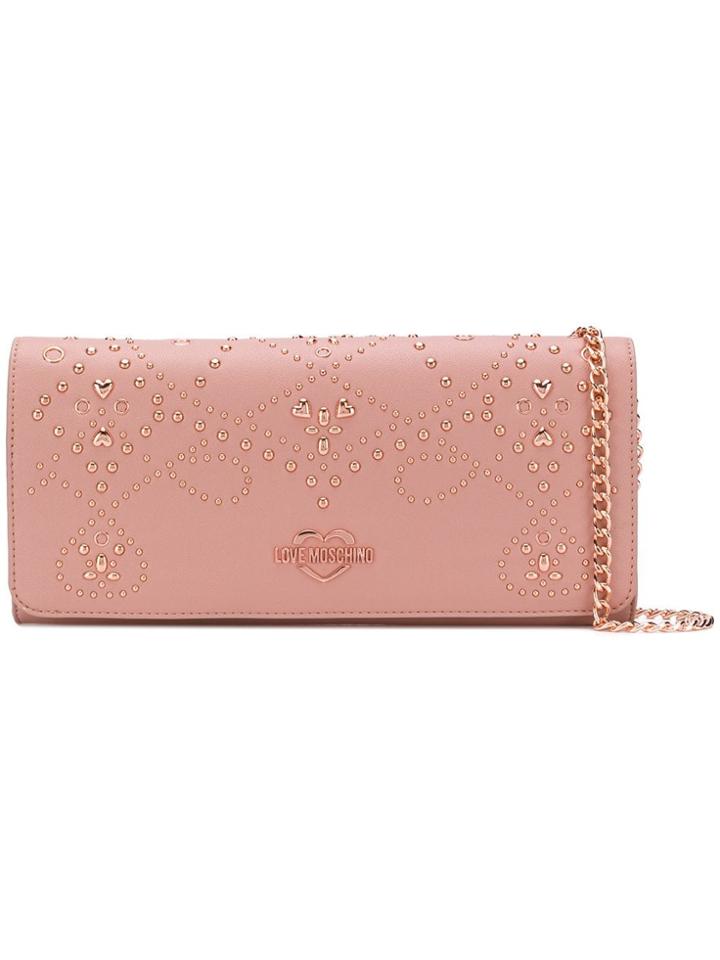 Love Moschino Embellished Clutch Bag - Pink